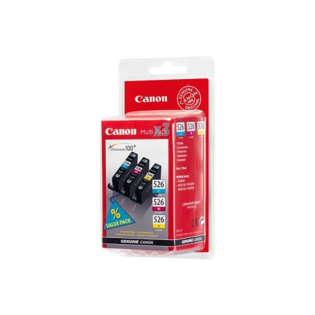 Canon CLI-526 Multipack - 3-pack - yellow, cyan, magenta - original - ink tank - for PIXMA iP4950, iX6550, MG5350, MG6150, MG6250, MG8150, MG8250, MX715, MX885, MX892, MX895 - 0