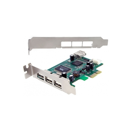 StarTech.com 4 Port PCI Express Low Profile High Speed USB Card - PCIe USB 2.0 Card - PCI-E USB 2.0 Card (PEXUSB4DP) - USB adapter - PCIe low profile - USB, USB 2.0 - 4 ports - for P / N: ST4200MINI2 - 5