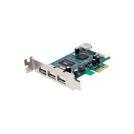 StarTech.com 4 Port PCI Express Low Profile High Speed USB Card - PCIe USB 2.0 Card - PCI-E USB 2.0 Card (PEXUSB4DP) - USB adapter - PCIe low profile - USB, USB 2.0 - 4 ports - for P / N: ST4200MINI2 - 6