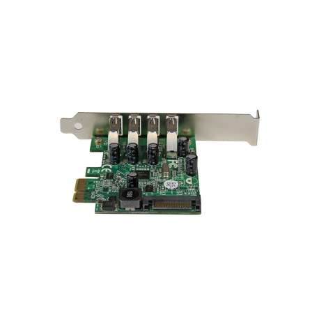 StarTech.com 4-Port PCI Express SuperSpeed USB 3.0 Controller Card with UASP - USB 3.0 Expansion Card with SATA Power (PEXUSB3S4V) - USB adapter - PCIe - USB 3.0 x 4 - for P / N: BNDTB10GI, BNDTB210GSFP, BNDTB410GSFP, BNDTB4M2E1, BNDTBUSB3142, HBS304A24A - 3