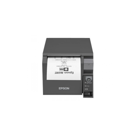 Epson TM T70II - Receipt printer - thermal line - Roll (8 cm) - 180 dpi - up to 250 mm / sec - USB 2.0, serial - cutter - dark grey - 3