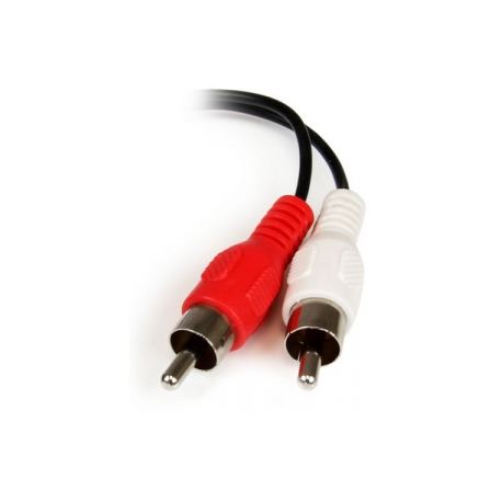 StarTech.com 6in RCA to 3.5mm Female Cable - Audio to RCA Cable - 3.5mm Female to 2x RCA Male - Aux to RCA - Stereo Audio Cable (MUFMRCA) - Audio cable - RCA x 2 male to stereo mini jack female - 15.24 cm - black - for P / N: MU15MMS, MU6MMS - 2