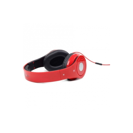 Gembird MHS-DTW-R - Headphones with mic - full size - wired - 3.5 mm jack - red - 0