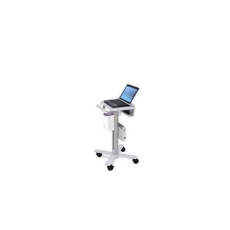Ergotron StyleView - Cart - for notebook / barcode scanner (light-duty) - medical - steel - white, aluminium - screen size: up to 17" - 0