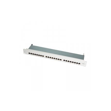 LogiLink - Patch panel - CAT 6e - STP - RJ-45 X 24 - light grey, RAL 7035 - 1U - 19" - 0