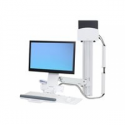 Ergotron StyleView Sit-Stand Combo System - Mounting kit (keyboard tray, wall CPU mount, adjustable monitor arm) - for LCD display  /  PC equipment - small CPU holder - aluminium, high-grade plastic - white - screen size: up to 24"