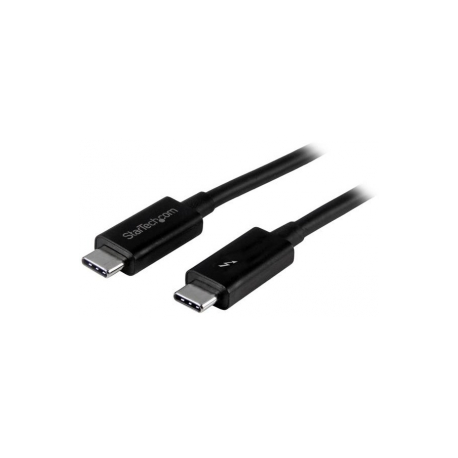 StarTech.com 20Gbps Thunderbolt 3 Cable - 3.3ft / 1m - Black - 4k 60Hz - Certified TB3 USB-C to USB-C Charger Cord w / 100W Power Delivery (TBLT3MM1M) - Thunderbolt cable - USB-C (M) to USB-C (M) - Thunderbolt 3 / USB / DisplayPort - 1 m - black - for P / N: CDP2HDUACP, CDP2HDUACPW, PEXUSB321C - 1