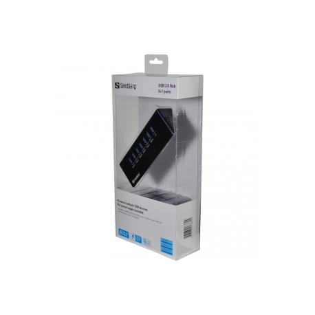 Sandberg USB 3.0 Hub 7 ports - Hub - 7 x SuperSpeed USB 3.0 - desktop - 2