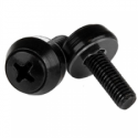 StarTech.com M5 x 12mm - Screws - 100 Pack, Black - M5 Mounting Screws for Server Rack & Cabinet (CABSCREWSM5B) - Screw kit - black (pack of 100) - for P / N: RACK-18U-20-WALL-OA, RACK-21U-20-WALL-OA, RACK-24U-20-WALL-OA, RK3236BKF, WALLMOUNT4
