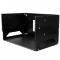 StarTech.com 4U Open Frame Wall Mount Network Rack w / Built in Shelf - 2-Post Adjustable Depth (12" to 18") Equipment Rack - 75.2lbs (WALLSHELF4U) - Rack (wall mount) - black - 4U - 19" - for P / N: CABSCRWS1032
