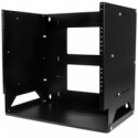 StarTech.com 8U Open Frame Wall Mount Network Rack w / Built in Shelf - 2-Post Adjustable Depth (12" to 18") Equipment Rack - 75.2lbs (WALLSHELF8U) - Rack (wall mount) - black - 8U - 19" - for P / N: CABSCRWS1032