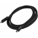 StarTech.com Thunderbolt 3 Cable - 6 ft / 2m - 4K 60Hz - 40Gbps - USB C to USB C Cable - Thunderbolt 3 USB Type C Charger (TBLT3MM2MA) - Thunderbolt cable - USB-C (M) to USB-C (M) - Thunderbolt 3 / USB / DisplayPort - 2 m - 4K support - black - for P / N: CDP2HDUACP, CDP2HDUACPW, TB33A1C, TBDOCKHDPBC