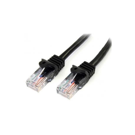 StarTech.com 0.5m Black Cat5e  /  Cat 5 Snagless Ethernet Patch Cable 0.5 m - Patch cable - RJ-45 (M) to RJ-45 (M) - 50 cm - UTP - CAT 5e - snagless, stranded - black - 0