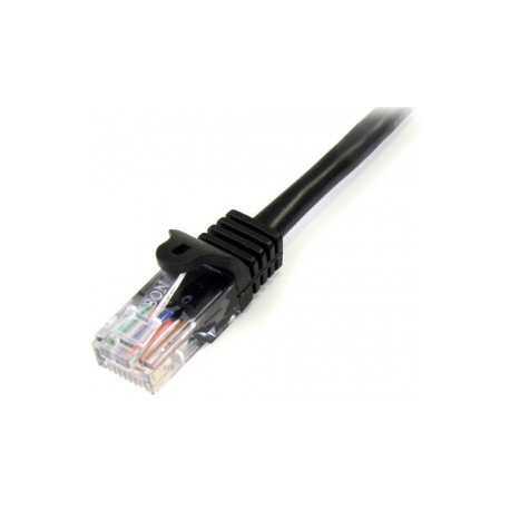StarTech.com 0.5m Black Cat5e  /  Cat 5 Snagless Ethernet Patch Cable 0.5 m - Patch cable - RJ-45 (M) to RJ-45 (M) - 50 cm - UTP - CAT 5e - snagless, stranded - black - 2