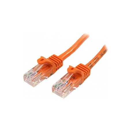 StarTech.com 0.5m Orange Cat5e  /  Cat 5 Snagless Ethernet Patch Cable 0.5 m - Patch cable - RJ-45 (M) to RJ-45 (M) - 50 cm - UTP - CAT 5e - snagless, stranded - orange - 0