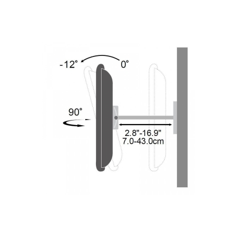 TECHly LED400 - Bracket - for LCD TV (full-motion) - black - screen size: 23"-55" - wall-mountable - 2