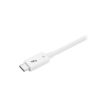 StarTech.com 40Gbps Thunderbolt 3 Cable - 1.6ft / 0.5m - White - 5k 60Hz / 4k 60Hz - Certified TB3 USB-C Charger Cord w / 100W Power Delivery (TBLT34MM50CW) - Thunderbolt cable - USB-C (M) to USB-C (M) - USB 3.1 Gen 2 / Thunderbolt 3 / DisplayPort 1.2 - 50 cm - 4K support - white - for P / N: CDP2HDUACP, CDP2HDUACPW, PEXUSB321C, TB33A1C - 2