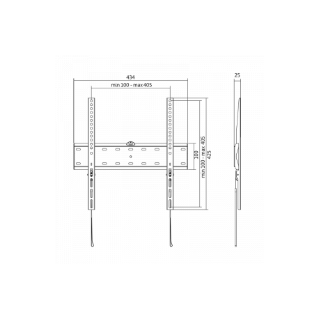 LogiLink - Bracket - for LCD TV - solid cold pressed steel - screen size: 32"-55" - wall-mountable - 1