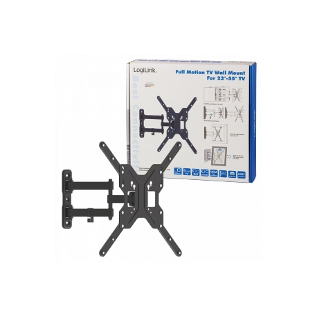 LogiLink - Bracket - for LCD TV - solid cold pressed steel - screen size: 23"-55" - wall-mountable - 3