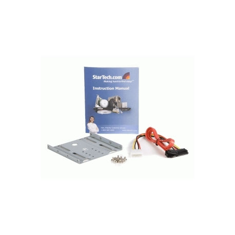 StarTech.com SSD Mounting Bracket - Solid Metal - 2.5in to 3.5 Hard Drive Adapter - SSD Bracket - SSD Upgrade Kit (BRACKET25SAT) - Storage bay adapter - for P / N: 25S22M2NGFFR, S322M225R, SAT2M2NGFF25, SAT32M225, SAT32MSAT257, ST521PMINT - 1