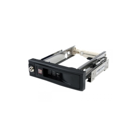StarTech.com 5.25in Trayless Hot Swap Mobile Rack for 3.5in Hard Drive - Internal SATA Backplane Enclosure - Lockable drive bay (HSB100SATBK) - Storage mobile rack - 3.5" - black - for P / N: 25SAT35HDD, 25SATSAS35HD - 0