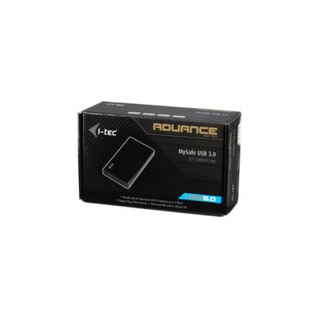 i-Tec MySafe Advance - Storage enclosure with power indicator, on / off power switch - 3.5" - SATA 6Gb / s - USB 3.0 - black - 1