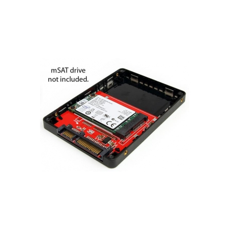 StarTech.com 2.5in SATA to Mini SATA SSD Adapter Enclosure - Mini PCIe ssd Adapter - SATA to mSATA - Mini PCIe SATA (SAT2MSAT25) - Storage enclosure - 2.5" - 1 Channel - SATA - silver - for P / N: BRACKET125PT, BRACKET125PTP, BRACKET425F, SATERASER4, SATSASDUPE11, SU2DUPERA11 - 3