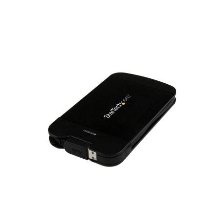 StarTech.com 2.5" Hard Drive Enclosure - Supports UASP - SATA 6Gbps - USB 3.0 External Hard Drive Enclosure - SSD / HDD Enclosure (S2510BMU33) - Storage enclosure - 2.5" - SATA 6Gb / s - USB 3.0 - black - for P / N: HB30C1A1CPD, HB30C3AGEPD, HB30C3APDW, HB30C4ABW, HB30C4AFPD, USBDUPE115, USBDUPE17 - 3