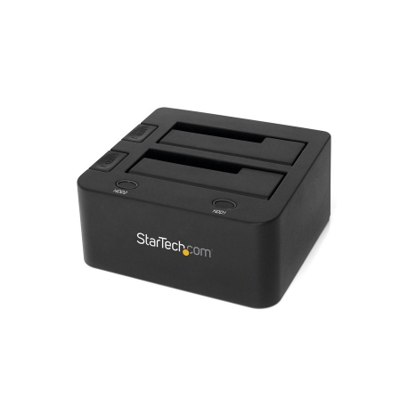 StarTech.com USB 3.0 Dual Hard Drive Docking Station with UASP for 2.5 / 3.5in HDD / SSD - USB 3.5" SATA HDD / SSD Dock - SATA 6 Gbps - Storage controller - 2.5", 3.5" - SATA 6Gb / s - USB 3.0 - black - for P / N: SVA12M5NA - 3