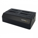 StarTech.com 4 Bay USB 3.0 (5 Gbps) Hard Drive Docking Station w / UASP for 2.5" & 3.5" SATA SSD HDD - Multiple External Hard Drive Cloner / Copier Dock (SDOCK4U33) - Storage enclosure - 4 bays (SATA-600) - for P / N: SVA12DN4NEUA