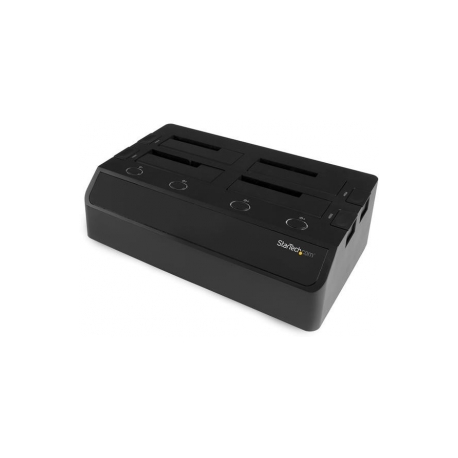 StarTech.com 4 Bay USB 3.0 (5 Gbps) Hard Drive Docking Station w /  UASP for 2.5" & 3.5" SATA SSD HDD - Multiple External Hard Drive Cloner /  Copier Dock (SDOCK4U33) - Storage enclosure - 4 bays (SATA-600) - for P / N: SVA12DN4NEUA - 5