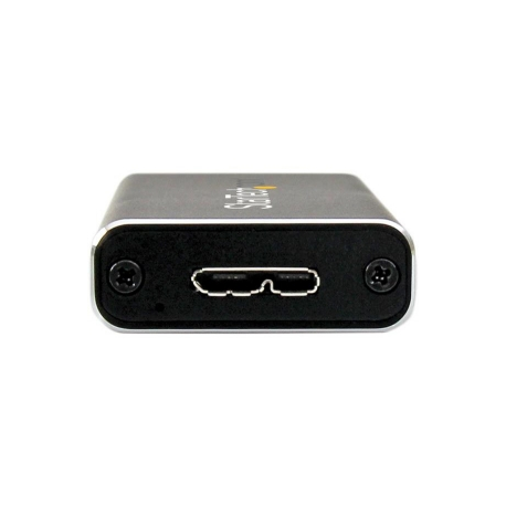 StarTech.com M.2 SSD Aluminum Enclosure to USB 3.0 (5Gbps) with UASP - M.2 NGFF SATA with B Key & B+M Key - External M.2 Portable Enclosure (SM2NGFFMBU33) - Storage enclosure - M.2 - SATA 6Gb / s - USB 3.0 - black - 1