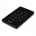 StarTech.com USB 3.0 Hard Drive Enclosure - Encrypted SATA Hard Drive to USB - HDD / SSD Enclosure with Password Protection (S2510BU33PW) - Storage enclosure - 2.5" - SATA 6Gb / s - USB 3.0 - black